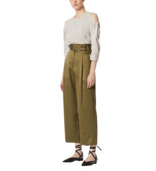 Pantalon droit à teneur en lin