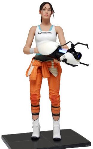 Chell, Portal 2 Figurine , blanc /orange , 17.8 cm