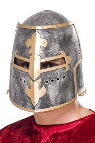 Smiffys Casque médiéval de croisé, argenté