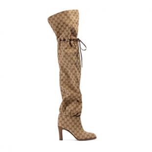 GG Canvas Over the knee Boot by Gucci