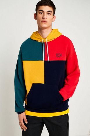 UO Colour Block USA Hoodie