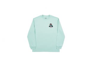 Palace Sans Ferg Longsleeve T Shirt Duck Egg Blue