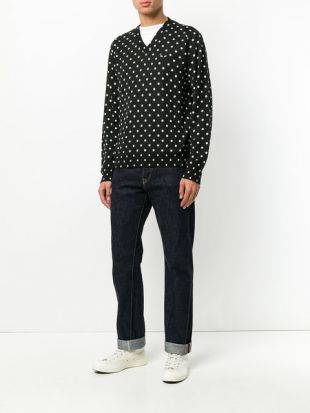 The sweatshirt polka dot comme des Garcons Play Lil Pump on his account Instagram Spotern