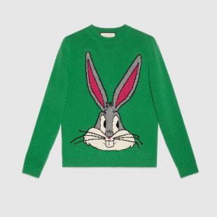 Gucci Pull en maille de laine Bugs Bunny