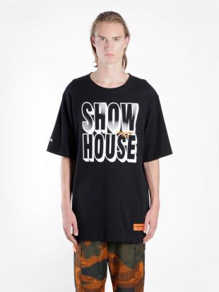 T shirts Heron Preston Homme   HERON PRESTON MEN'S BLACK SHOW HOUSE T SHIRT Noir & Blanc   AR Project