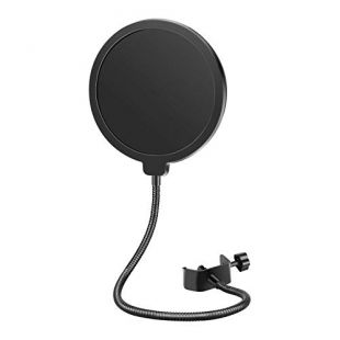 Neewer NW (B-3) 6 pouces Filtre Anti-pop de Microphone Studio en Forme Circulaire avec Support Clip (Noir)