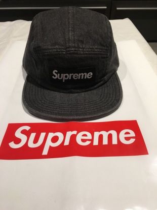 Supreme 18S/S Denim Camp Cap Black,casquette | eBay