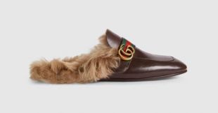 Gucci - Gucci Princetown leather slipper with Double G