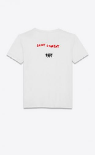 T shirt SAINT LAURENT 1971 en jersey blanc