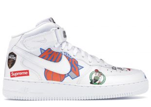 nike air force 1 mid supreme nba white