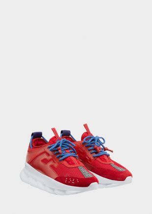 Baskets Chain Reaction Rouges Versace Homme