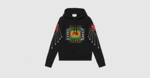 Gucci   Sweat shirt avec logo Gucci et cristaux
