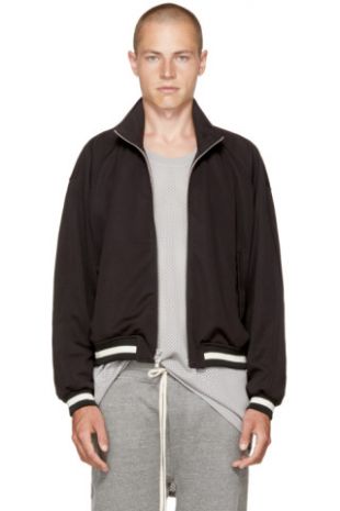 Fear of God   Blouson de survêtement noir Double Knit