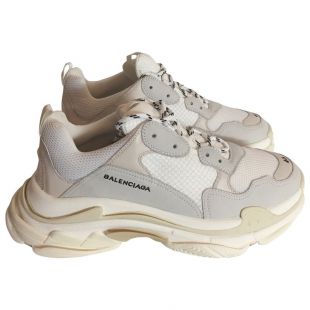 Balenciaga Grey and White Track Sneakers from SSENSE at