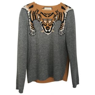 Pull en laine GUCCI Gris