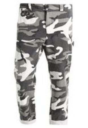WORKWEAR TROUSER IN WASHED CAMO   Pantalon classique   black @ ZALANDO.FR ????