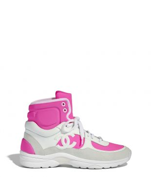 chanel pink and white sneakers