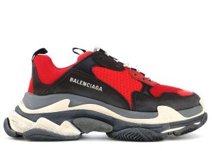 Balenciaga Triple S Red Black (Pre Distressed)