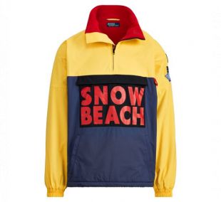 Polo Ralph Lauren Snow Beach Pullover Deep Water/Chrome Yellow