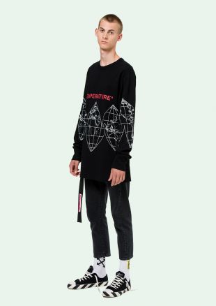 Off-White MAP AROUND L/S T-SHIRT
