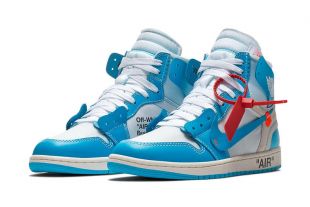 Air Jordan x Off White Nike AJ I 1 Powder Blue UNC (2018)