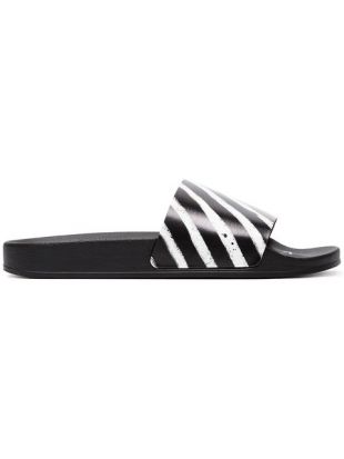 Off White Claquettes à Rayures Diagonales   Farfetch