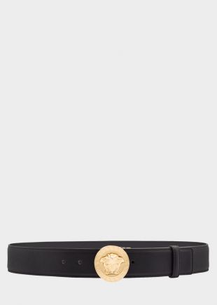 Ceinture cuir grainé tête de Médusa   Versace Homme | Boutique en Ligne France