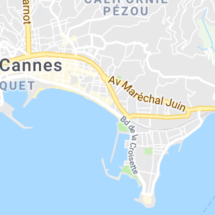 La promenade de la croisette à Cannes