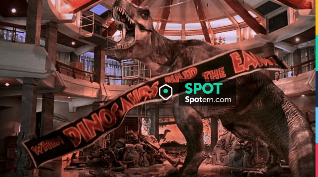 The banner "When dinosaurs ruled the earth" from Jurassic Park | Spotern