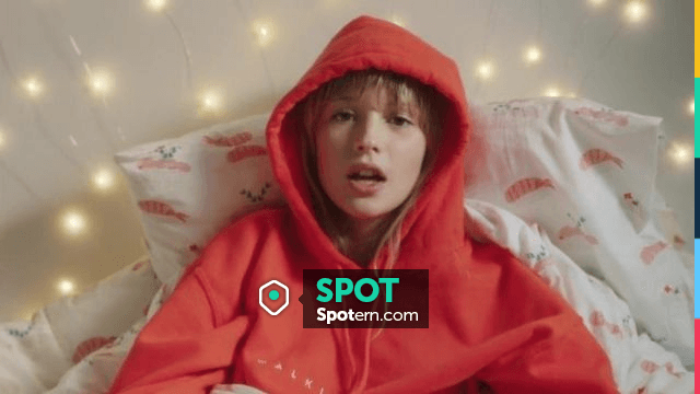 Sweatshirt orange Walk in Paris in the clip of The Murphy's law of Angele |  Spotern