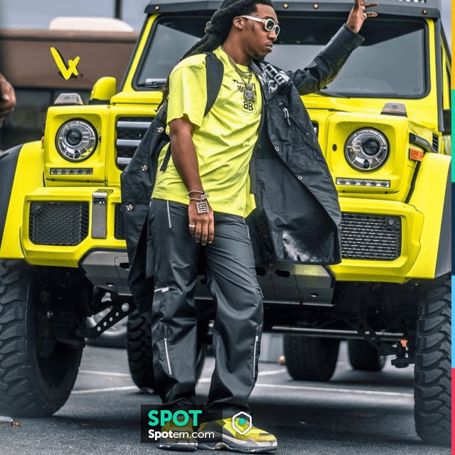 Sneakers yellow (fluo) Balenciaga Triple S of Takeoff on his