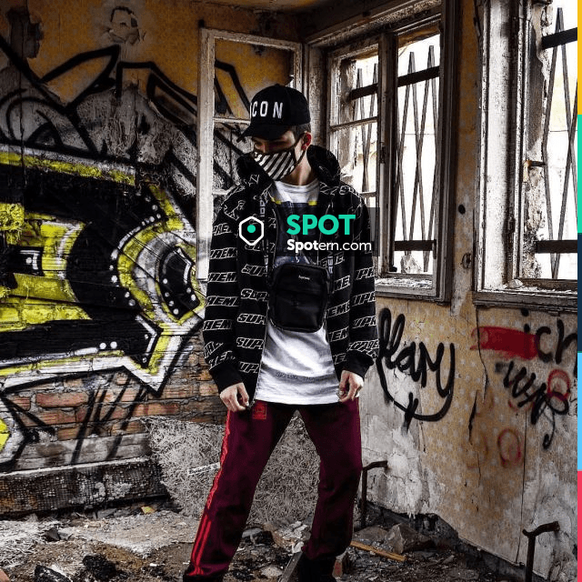 supreme repeat zip up hooded sweatshirt black