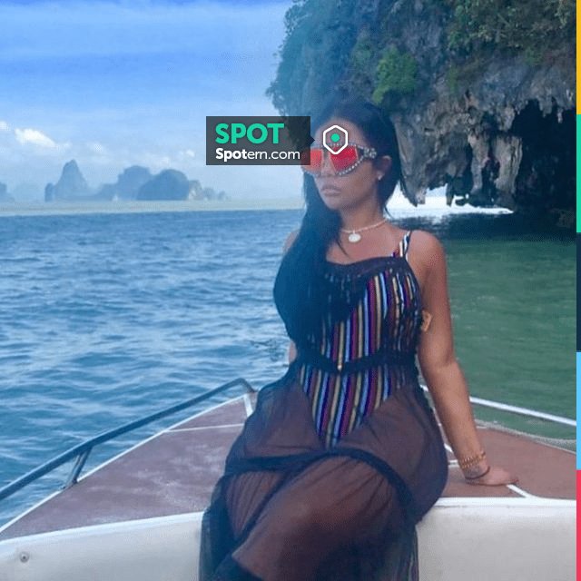 Gissy Doll's Gucci GG0234S 002 Black Oversize Rhinestone Sunglasses en