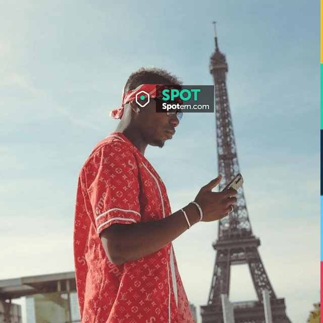 The red bandana, Supreme X Louis Vuitton of Paul Pogba in front of the  Eiffel Tower on Instagram