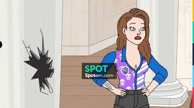 Sarah Lynn Purple Shirt With Pattern In Bojack Horseman Spotern