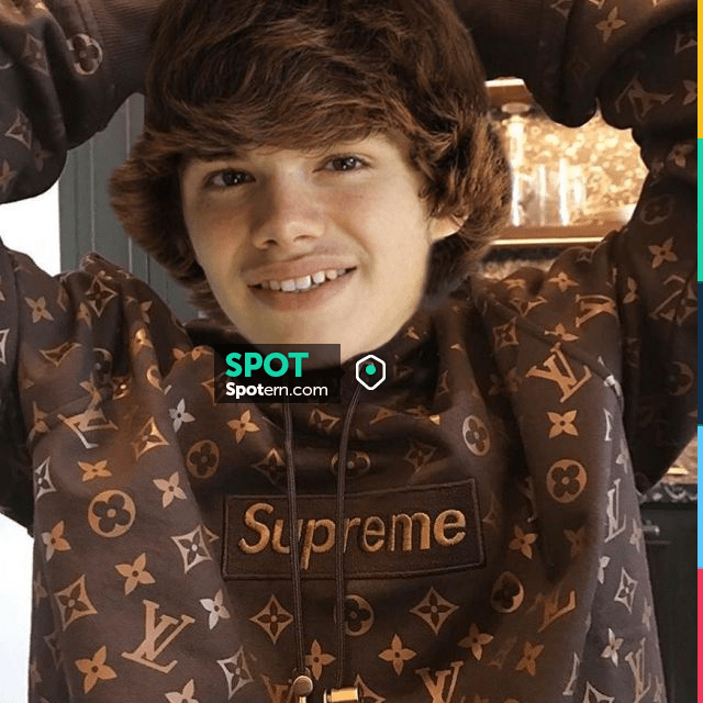 The hoodie-brown Supreme Louis Vuitton that bears the ur'connor TV  on his account instagram