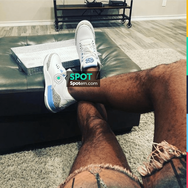 Les Sneakers Air Jordan 3 Retro Unc Portees Par Pj Tucker Sur Son Compte Instagram Spotern