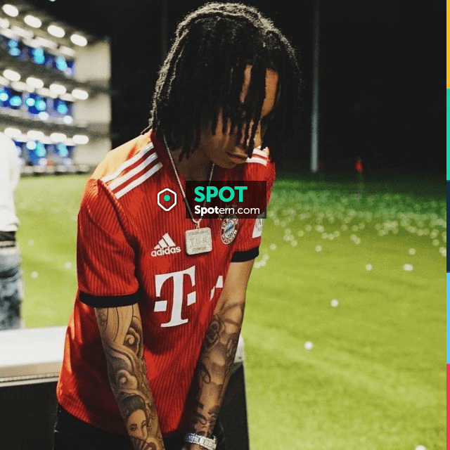 YBN Nahmir, concert, los angeles chargers jersey, tattoos, outfit