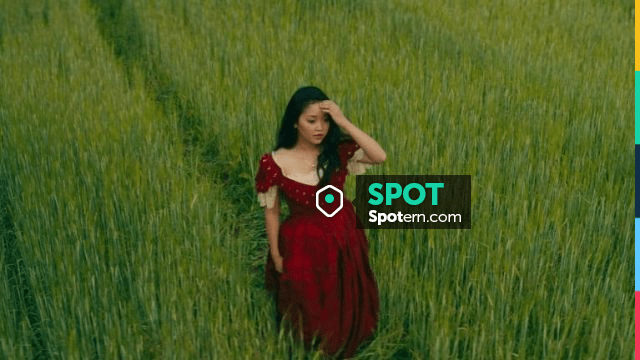 Red puff sleeve dress worn by Lara Jean Covey (Lana Condor) as seen in To  All the Boys I've Loved Before | Spotern