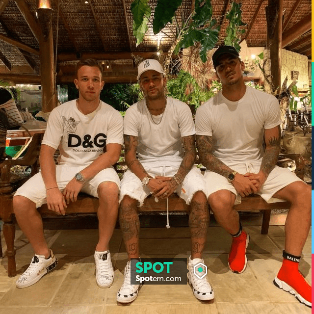 impresión para Intención Las zapatillas Converse X Off White 70 Stripe White de Neymar en su cuenta  de Instagram @neymarjr | Spotern