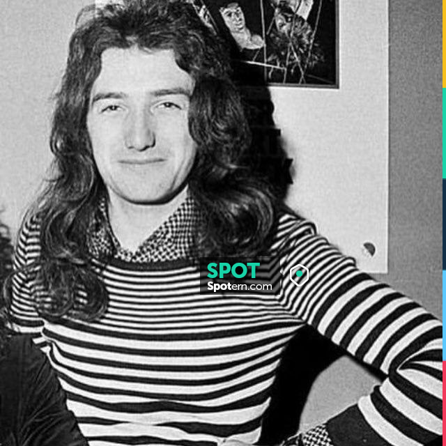 Striped t-shirt worn by John deacon as seen on a vintage picture | Spotern