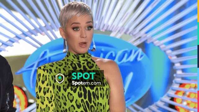 katy perry green leopard dress Tom Ford Fluo mini worn by on American Idol 2019 katy perry iconic outfits