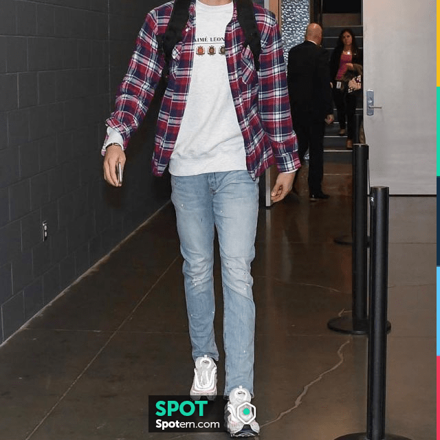 Burgundy Varsity Bomber Jacket worn by Ben Simmons on the Instagram account  of @leaguefits