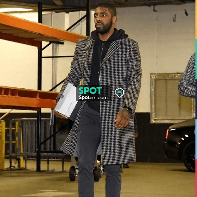 Dolce Gabbana double breasted coat worn by Kyrie Irving on the