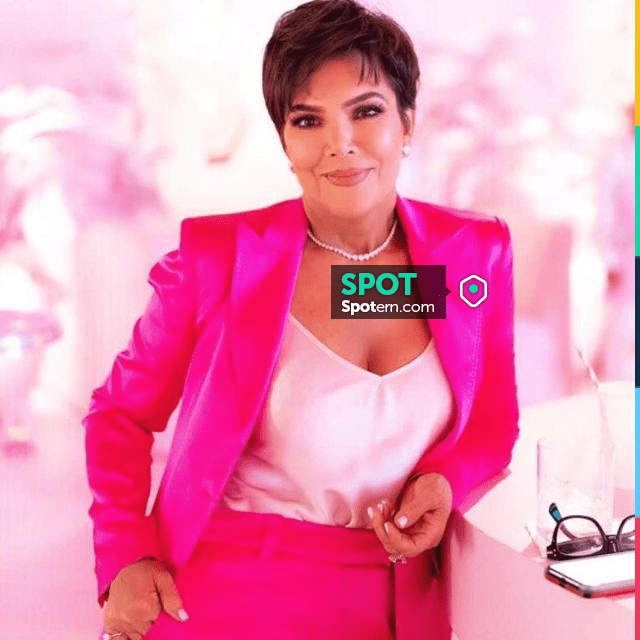 Kris Jenner – In a hot pink trench coat out