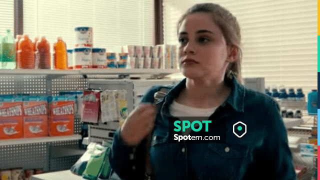 Josephine Langford Into The Dark They Come Knocking Denim blue shirt worn by Clair (Josephine Langford) in Into the Dark