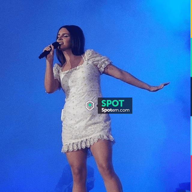 The dress white For Love and Lemons worn by Lana Del Rey in Stockholm on  his account Instagram @lanadeldaytona | Spotern