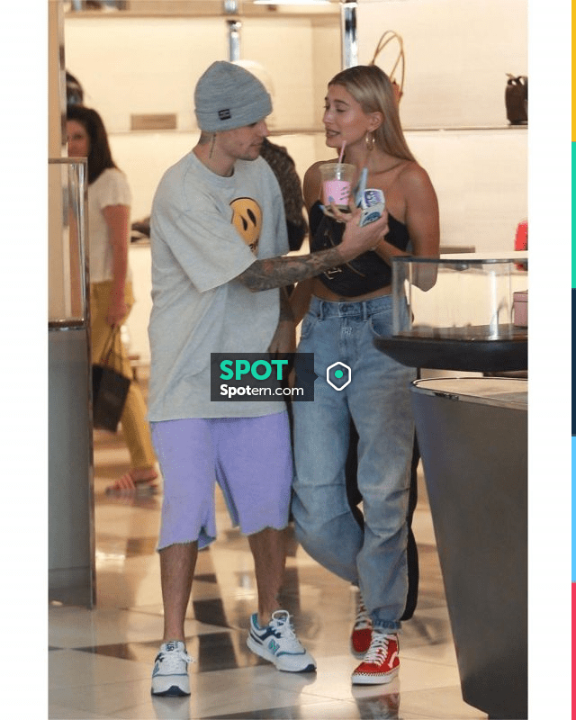 Denim X Alexander Wang Pack Mixed Media Pants worn by Hailey