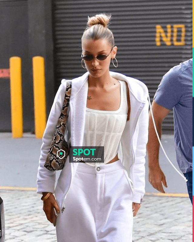 Bella Hadid carrying snake-effect Mango bag at a purse-friendly price. -  Mirror Online