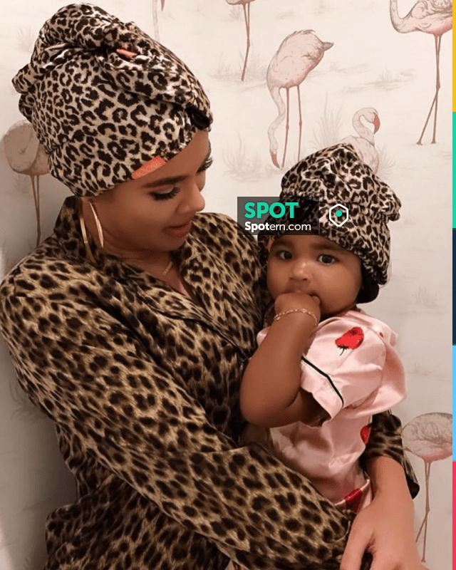 Aquis x poosh exclusive 2024 leopard print hair turban